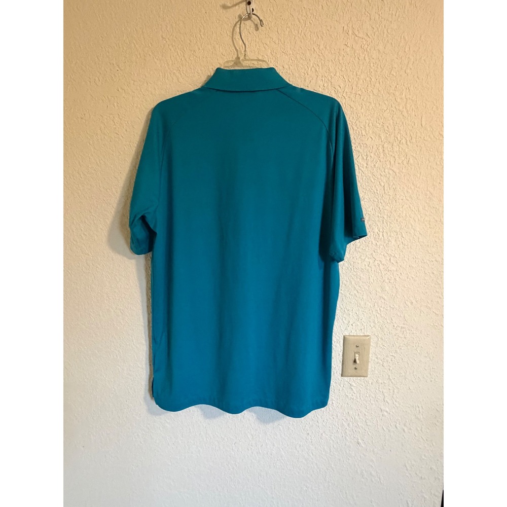 Ashworth Disney Magnolia Golf Course Polo Shirt‎ Mens Medium Teal Blue Pocket - Picture 11 of 11